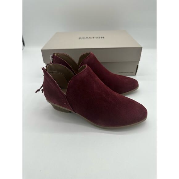 Kenneth Cole Reaction, Women's Sideway Suede Stacked Block Heel Ankle Boots Sz 6 - Picture 8 of 10